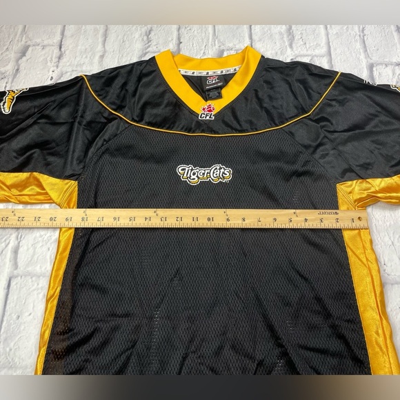Hamilton Tiger Cats CFL Black & Gold Reebok Y2K Nylon Football Jersey Sz S - Picture 7 of 9